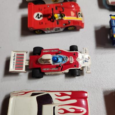 Large Lot of AFX Slot Cars and Trucks w 2 hard shell cases
