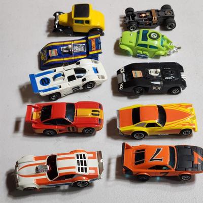 Large Lot of AFX Slot Cars and Trucks w 2 hard shell cases