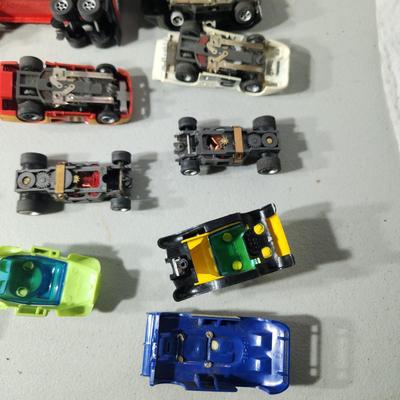 Large Lot of AFX Slot Cars and Trucks w 2 hard shell cases