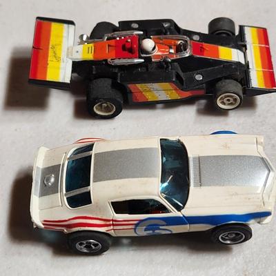 Large Lot of AFX Slot Cars and Trucks w 2 hard shell cases