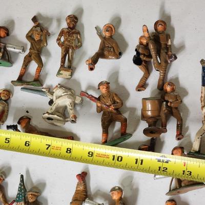 Lot of Cast Metal Figurines Military