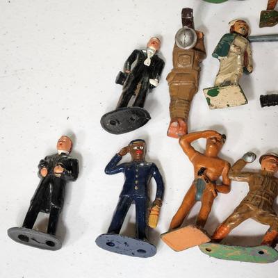 Lot of Cast Metal Figurines Military
