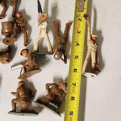 Lot of Cast Metal Figurines Military