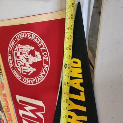 Lot of Vintage Pennants Baltimore Orioles Knicks Maryland Navy Washington Capitals Diplomats