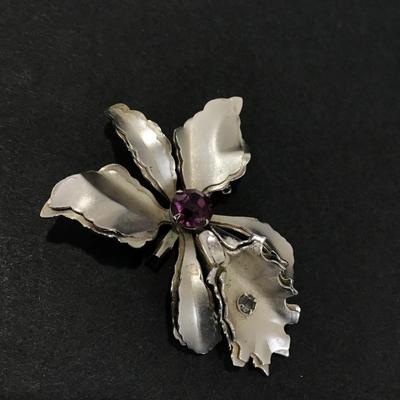 Vintage orchid brooch