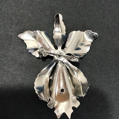 Vintage orchid brooch