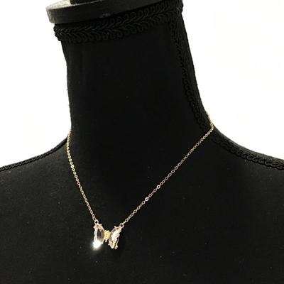 Beautiful crystal butterfly necklace
