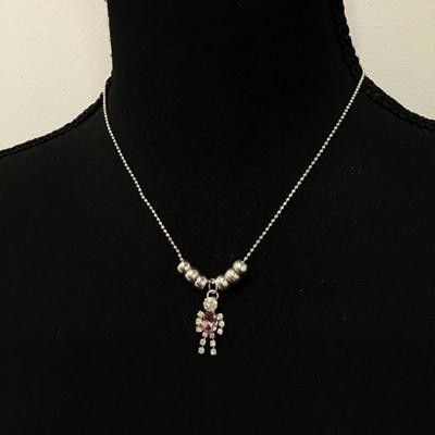 Super cute, silver plate, birthstone charm, necklace