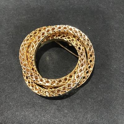 Mid-century, gold, toned brooch