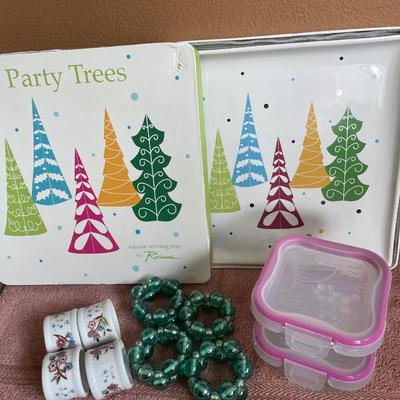 Party Trees, napkins rings and storage bowls