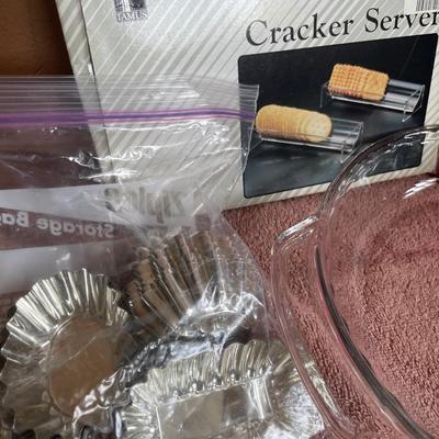 Pie plate, cracker server and more