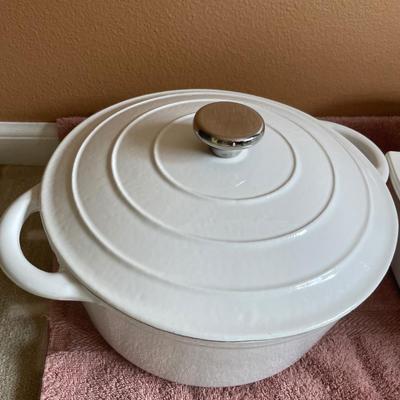 Cast iron casserole & Corning ware casserole dish