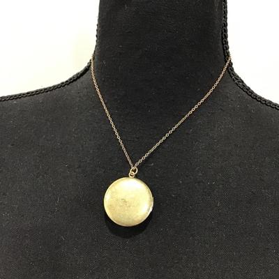 Antique bronze tone owl, Round, locket necklace