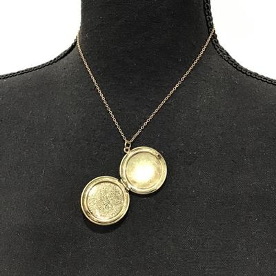 Antique bronze tone owl, Round, locket necklace
