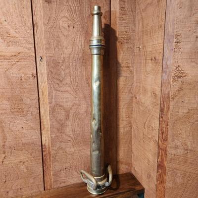 Vintage Large Brass Fire Hose Nozzle 30"
