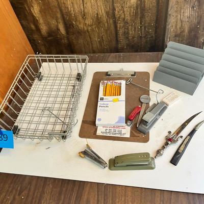 Lot 289 Desk items
