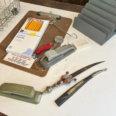Lot 289 Desk items