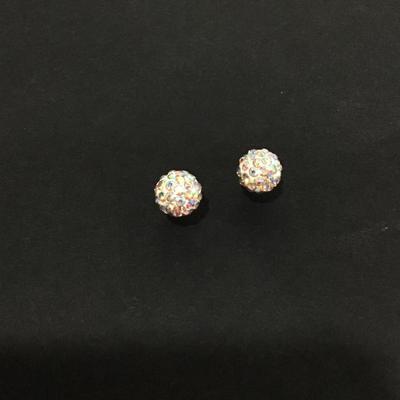 Crystal rhinestone ball stud earrings