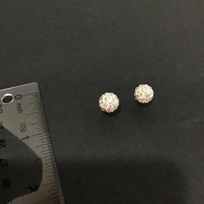 Crystal rhinestone ball stud earrings