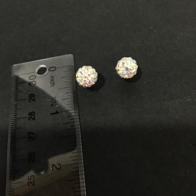 Crystal rhinestone ball stud earrings