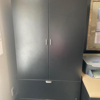 Lacasse black with cream top credenza