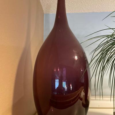Tall purple vase
