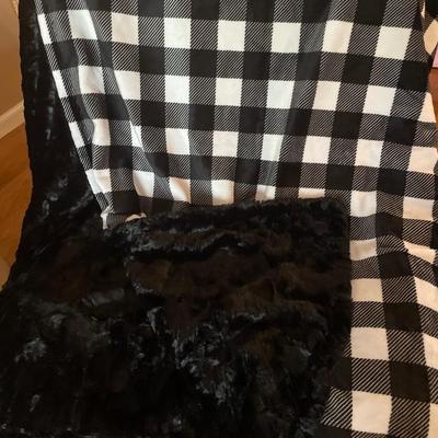 Plaid fuzzy blanket
