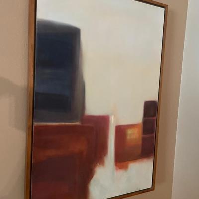 Abstract art in wood frame
