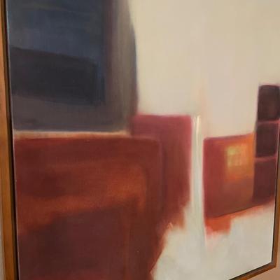 Abstract art in wood frame