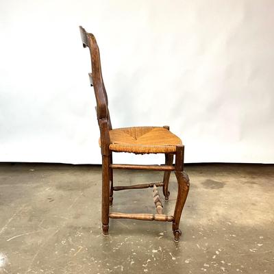 Sale Photo Thumbnail #794: One chair has loose piece on seat, same chair has crack on back, see pictures
Measurements:
39" in height, 19" in width, 19" in depth
Over all good condition