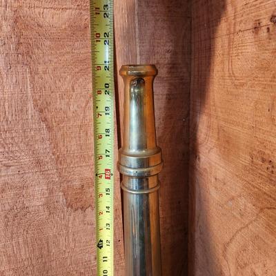 Vintage Large Brass Fire Hose Nozzle 21"