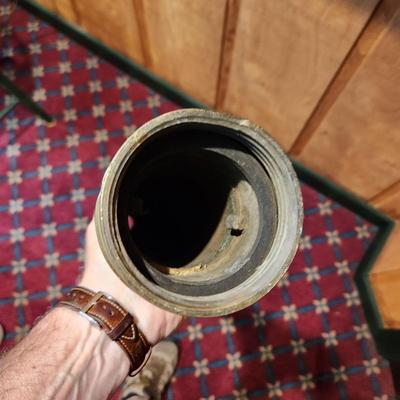 Vintage Large Brass Fire Hose Nozzle 21"