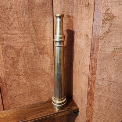 Vintage Large Brass Fire Hose Nozzle 21"