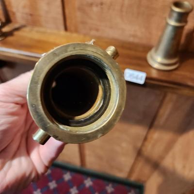 2 Vintage Brass Fire Hose Nozzles