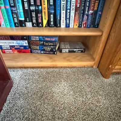 Sale Photo Thumbnail #368: Large collection of bookshelves filled with hardcover novels – multiple authors including Koontz, Kellerman, and Grisham