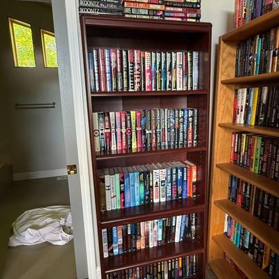 Sale Photo Thumbnail #363: Large collection of bookshelves filled with hardcover novels – multiple authors including Koontz, Kellerman, and Grisham
