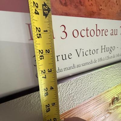 Sale Photo Thumbnail #407: allery exhibition poster from Saintes, France. Subtle watercolor imagery.