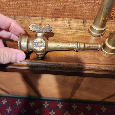 Lot of 4 Vintage Large Brass Fire Hose Nozzle