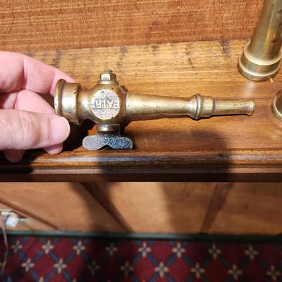 Lot of 4 Vintage Large Brass Fire Hose Nozzle