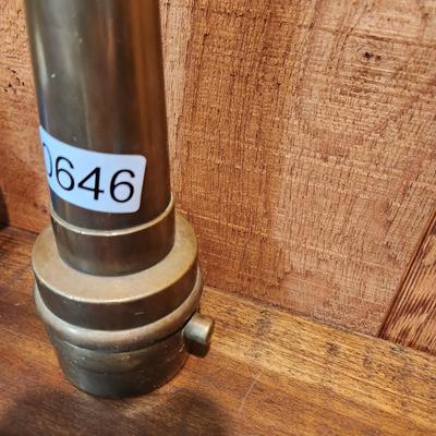 Vintage Large Firefighter Brass Fire Water Hose Nozzle