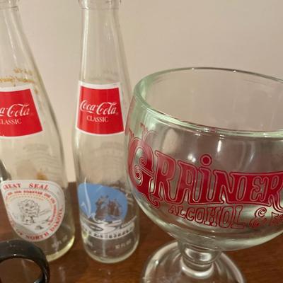 Vintage bottles and mug