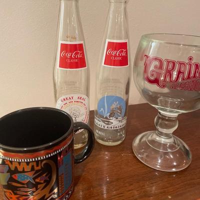 Vintage bottles and mug