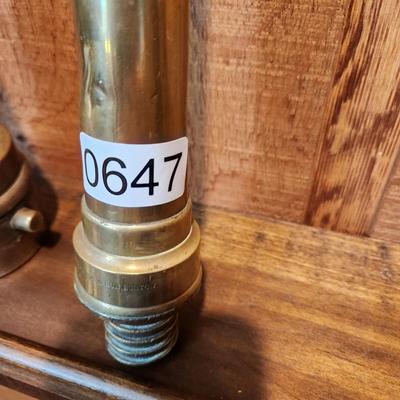 Vintage Large Brass Fire Hose Nozzle 18" A.J. Morse & Sons Boston