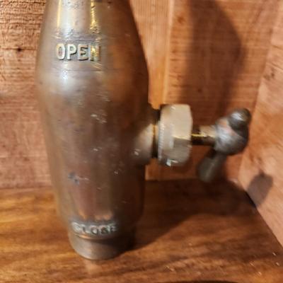 Vintage Brass Fire Water Hose Nozzle Pyrene Mfg. Co. Newark N.J. NS 1 1/4