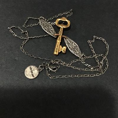 Vintage Alex and Ani key, necklace unique
