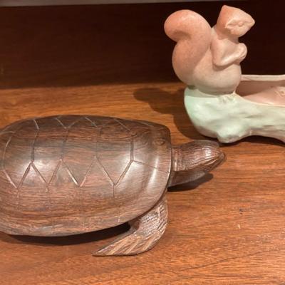 Rosemeade squirrel and wood turtle