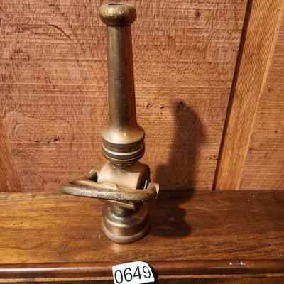 Vintage Brass Fire Hose Nozzle 9.5" ALFCO Fire Truck