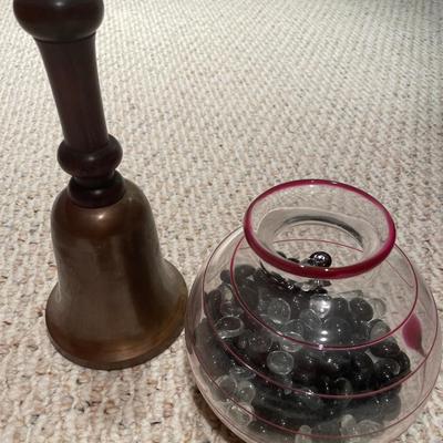 Bowl with beads and bell