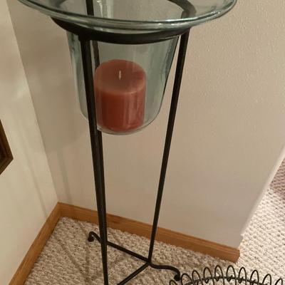 Large basket candle holder
