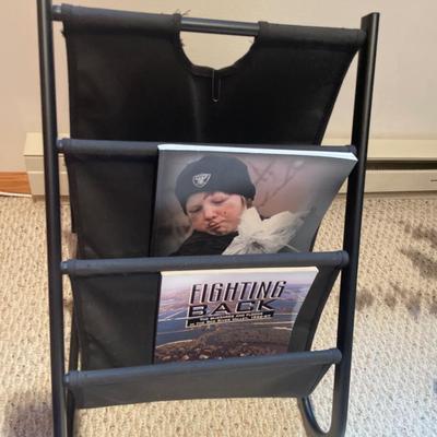 Black magazine rack